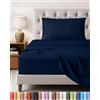 Utopia Bedding Set Lenzuola Letto 3 Pezzi, 90x190cm, Blu Navy