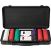 SLOWPLAY Set poker in ceramica Godel, fiches 10 g/39 mm, Texas Hold'em | 300 pezzi numerati; valigetta premium in PC effetto specchio; fiches in composito ceramico; stile minimalista