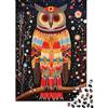 NFGOUEUAGVBk Gufo Puzzle 1000 Pezzi per Adulti Carta Cielo Notturno Educativo Decorazione Parete 38x26cm/1000pcs