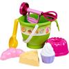 Simba Piccolo set da forno - Set di 7 giocattoli di sabbia con ciotola, frullatore, stampo per torta - plastica colorata dai primi mesi di vita