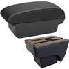 Msisuhoaf Auto Poggia Braccio Per Seat Per Ibiza 2017-2025 Bracciolo Per Auto Accessori Interni Per Retrofit(C3 Black white NOUSB)