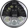 EDYYDS 5.75 Faro LED Adattivo in Curva Per Moto Rotondo Per Moto Sportster Proiettore A LED Adattivo Da 5,75 Pollici,Nero