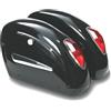 SPAAN Coppia Borse laterali rigide in abs nero lucido per moto custom 21 litri l'una