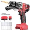 DIYtoolifz Milwaukee M18 - Set di trapano a batteria senza fili per trapano elettrico 20+3, mandrino senza chiave da 1/2 di pollice, strumento compatto senza spazzole (batteria no