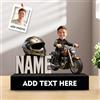 SosnSusn Figurina Moto Personalizzata con Foto Acrilico Statuetta Decorazione Scrivania, Regalo per Fidanzato & Padre, Ufficio & Garage