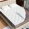 CATAVANA Coprimaterasso Topper Singolo 90x200 cm, Topper Materasso Memory Foam con Imbottitura 800g, Mattress Topper Traspirante Ipoallergenico Antiacaro con Elastici Antiscivolo per Letto Singolo 1 Persona