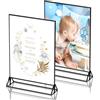 futrue-wolker Espositore formato A4, formato A4, formato A4, 2 pezzi, in acrilico, per matrimonio, decorazione da tavolo, elegante supporto per volantini, per disegni dei bambini