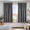Deconovo Tende Oscuranti per Interni con Fettuccia, Termiche Isolanti - 3 Modi di Montaggio, per Camera da Letto e Soggiorno, 2 Pannelli 140x137 cm, Grigio Chiaro, Certificato OEKO-TEX