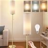 Seruno X Lampade da Terra per Soggiorno, Dimmerabile Moderna da Tavolo a LED, 3 Temperature di Colore, Lampada da Terra Lino da 135 cm, Incluso LED Lampadina 9W regolabili per Camera da Letto