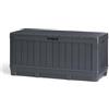 Keter Baule Cassapanca da Esterno 128x59x53,6 cm in Resina Effetto Legno Keter Kentwood Antracite
