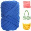 uyeoco Filato Gigante 250g Cotone Grosso Tubolare a Mano Gomitolo di Filato Chunky Yarn per Borse Coperte Cestini Nidi di Animali Domestici Artigianato Fai-da-Te(O7,2 roll(1000g))