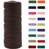 MORAINJAY 3mm Cotone Macramè 100% Naturale,Marrone 100m Filato Non Sbiancato Senza Chimici per DIY, Bomboniere, Decorazioni - Cordame in Cotone per Crafts