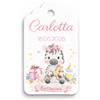 Generico Set di 30 Tag Bomboniere Artigianali con Nome e Data - Etichette Personalizzate Battesimo Tema Animali in Cartoncino Premium da 250gr (ZEBRA)
