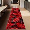 Siunwdiy Tappeto Passatoia Cucina Antiscivolo Tappeto Runner Passatoia Tappeti Runner Ingresso Tappeti per Corridoio Cucina Tappeto Lungo per Cucina e Bagn, Soggiorno,Rosso，60 x 200 cm