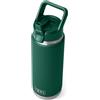 YETI - Borraccia Rambler con cannuccia, in acciaio inox con isolamento sottovuoto e tappo con cannuccia a tenuta stagna, Verde Foresta Nera, 769 ml (26 oz)