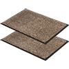 Astra tappetino antisdrucciolo - tappetino antiscivolo per porte - zerbino per interni - tappetino per ingressi - tappetino taupe 40x60 cm set di 2