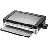 WMF Barbecue da Tavola con Coperchio in Vetro, Lono, Barbecue in Acciaio Inox 18/10, con Piastra Antiaderente, Termostato Removibile, Potenza fino a 2200W per Pietanze Veloci e Deliziose