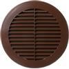 TURvent Griglia di ventilazione da 150 mm, 15,2 cm, marrone, per pareti e soffitti, feritoia rotonda in plastica per sistemi HVAC di scarico e alimentazione, coperture per condotti
