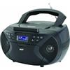 New Majestic AH-2430 DAB Radio Impianto Stereo Portatile Analogico Lettore CD Cassette Nero