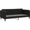 vidaXL Letto da giorno nero 80x200 cm in tessuto