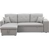Habitat et Jardin Divano letto angolare/reversibile "Axel" - 3 posti - Grigio chiaro