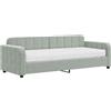 vidaXL Letto da giorno con materasso grigio chiaro 80x200 cm in velluto