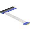 DELOCK Riser Karte PCI Express x1 St. zu 16 Slot Kab.20 cm