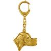 Art-Dog Segugio inglese - Ciondolo dorato per chiavi con cane, decorazione per borsa, accessorio del marchio Art-Dog