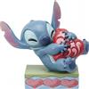Enesco Stitch Figura decorativa che abbraccia il cuore 13x14x9 cm Multicolore Taglia unica