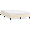 vidaXL Struttura letto senza materasso crema 120x190 cm in Pelle finta