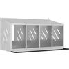 vidaXL Cassetta nido per galline con 4 scomparti Metallo argentato zincato