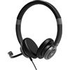 Port Designs 912001, Cavo, Ufficio/Call Center, 20 - 20000 Hz, 136 g, Cuffia con microfono, Nero