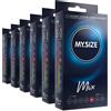 On) Condoms Preservativi My.Size Mix taglia 5, 60 mm, confezione risparmio, | 60 pezzi | Preservativi in 4 eccitanti varianti, con aroma, colore, protuberanze e classici
