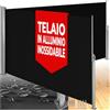 tectake® Tenda Frangivento Doppia Estensibile, Cassettone in Alluminio, Frangivista con Meccanismo Automatico, Protezione Solare e Privacy, Ideale per Balconi e Terrazzi, 160x600 cm - Nero