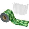 Garronda Strisce frangivista in PVC 19 x 70 cm con Clip di Fissaggio, Ombreggiante per Recinzione da Recinzione Giardino e ringhiera Balcone, Schermo Privacy Esterno GD-0173 Verde Foglia