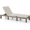 Keter Allibert by Daytona Deluxe - Lettino prendisole per giardino, terrazza e balcone con testiera regolabile, colore: cappuccino, con cuscino, in plastica, effetto rattan, 195 x 65 x 25,5 cm