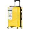 4FLY Valigetta rigida leggera da viaggio e set di valigie: trolley con serratura TSA, ruote doppie, manico telescopico in alluminio e doppia cerniera, beauty case, bagaglio a mano e bagaglio da lavoro