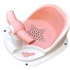 predolo Sedia da doccia a ventosa Sedile da bagno Vasca da bagno Seduta antiscivolo con foro di scarico Sedia da bagno Stabile da bagno per bambini dai 6 mesi , ROSA