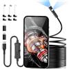 Ennovor 1920HD - Telecamera di ispezione endoscopio USB a doppia lente, semirigida, senza periscopio WiFi, impermeabile IP67, tubo di scarico per Android, iOS, iPhone, iPad, Samsung, 5 m