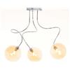 Illuminando GINA PLAFONIERA 3 LUCI CON BRACCI FLESSIBILI CROMO O NICHEL CON SFERE IN VETRO 4 COLORI LAMPADINE ATTACCO G9