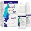 EYE DISCOVER Collirio occhi secchi con Acido Ialuronico 0,2% - Lacrime artificiali per idratazione intensa e sollievo immediato - Compatibile con lenti a contatto, 2 x 15 ml