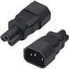 CABLEPELADO Adattatore alimentazione IEC C14 Maschio a C5 Femmina | IEC320 Maschio C14 a C5 Femmina | C14 a C5 | Tensione nominale 110V-250V | Corrente nominale 10A-16A | Potenza nominale: 2000W