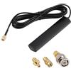 Pevlkawr Antenna 4G LTE GSM 3dBi con spina SMA, supporto in vetro, con 3 adattatori (SMA a BNC/TS9/RP-SMA) per Router GSM 2G 3G 4G LTE, hotspot wireless, amplificatore di comunicazione mobile per auto