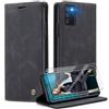 WenBaby Caseme Cover per Samsung Galaxy A20S con [2 Pezzi Vetro Temperato],Flip Custodia Pelle PU Libro Portafoglio con [Slot Cart] [Supporto Stand] [Magnetica],Nero
