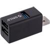 Orico Mini Hub USB 3.1 Gen1 | Piccolo hub senza cavo | 2* porte USB 2.0, 1* USB 3.1 5 Gbit | hub per laptop, TV, tastiera, mouse del computer, adattatore Bluetooth | nero