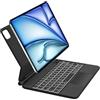 JADEMALL Magic Keyboard per iPad Air 11 M4/M3/M2 2026/2025/2024/ Air 5/4 10.9, Italiano QWERTY Tastiera Retroilluminata Bluetooth con Trackpad per iPad Air 11 Pollici M2/M3/M4, Nero