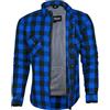 Bikers Gear Australia, Camicia protettiva in flanella di Kevlar (aramide) multicolore Blu/nero. xl
