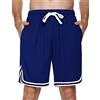 Litherday Pantaloncini Sportivi Uomo Estivi con Tasche Traspiranti e Comodi per Corsa Basket Palestra Allenamento Taglie Marina Militare S