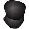 Saucer Lenti di ricambio premium e naselli per occhiali da sole Oakley Latch Alpha OO4128, Alta Difesa - Nero Carbonio Polarizzato, Taglia unica