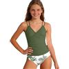 Generico Costume Due Pezzi Bambina Abbigliamento Bimba Bikini Mutandina Vita Alta Costumi Top Lavabile Costumino Piscina Seno Grande da Bagno Mare Moda Intero Anti UV#3i12